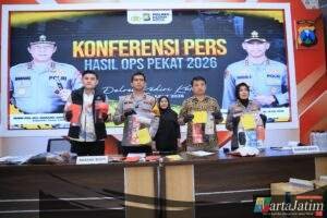 OPS Pekat Semeru 2026, Polres Kediri Kota Ungkap Kasus Narkoba Hingga Perjudian