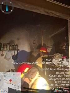 Kebakaran Dapur Cafe Di Pare Berhasil di Padamkan Tim Damkar Kabupaten Kediri