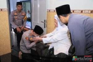 Momentum Lebaran, Kapolres Kediri Kota Bangun Kedekatan dengan Ulama Lirboyo