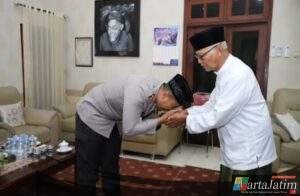 Hangatnya Idul Fitri, Kapolres Kediri Bersilaturahmi ke Sejumlah Ulama