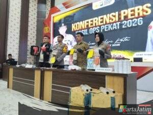OPS Pekat Semeru 2026, Polres Kediri Kota Ungkap Kasus Narkoba Hingga Perjudian