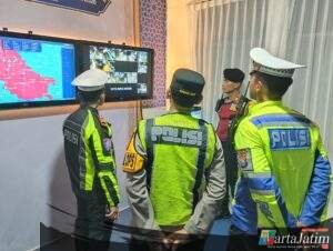 Ciptakan Mudik Aman, Polres Kediri Kota Lakukan Patroli dan Pengecekan Pos Ketupat Semeru