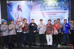 Kapolres Kediri Kota Tinjau Langsung Pengamanan Ibadah Paskah, Pastikan Situasi Aman dan Kondusif