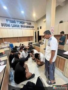 Polres Kediri Berhasil Amankan Pelaku Pengeroyokan diwilayah Kandat
