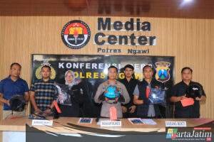 Polres Ngawi Amankan 2 Tersangka Pengeroyokan di Paron Motif Atribut Perguruan Silat
