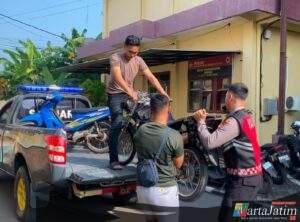 Polres Probolinggo Bubarkan Balap Liar di Dringu, Puluhan Motor Diamankan