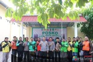 Perkuat Sinergitas, Polres Madiun Kota Resmikan Posko Ojol Kamtibmas