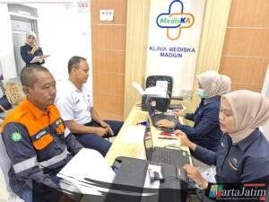 KAI Daop 7 Madiun Gelar Medical Check Up Serentak, Untuk Pastikan Seluruh Pekerja Dalam Kondisi Prima