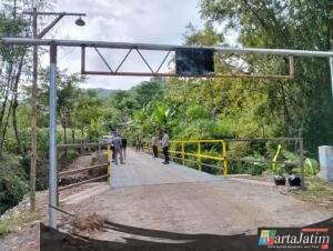 Polres Ponorogo Bangun Jembatan Merah Putih Presisi, Akses Warga Lebih Mudah