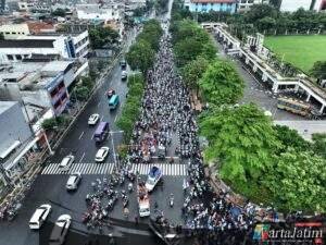 Polda Jatim Apresiasi Elemen Pekerja dan Mahasiswa,May Day di Jawa Timur Tertib dan Damai