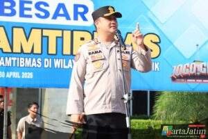 Peringatan May Day di Stadion Gejos Berjalan Kondusif, Kapolres Gresik Apresiasi Elemen Buruh