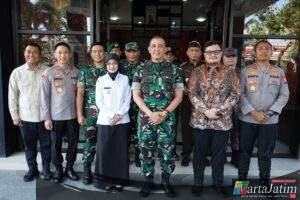 Pangdam V/Brawijaya Tinjau Lokasi Batalyon Teritorial di Kediri, Kapolres Kediri Kota Turut Hadir Perkuat Sinergitas