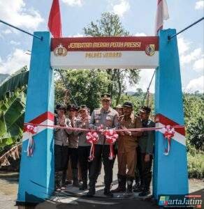 Kapolres Jember Resmikan Jembatan Merah Putih Presisi, Akses Warga di Dua Kecamatan Jadi Lebih Aman