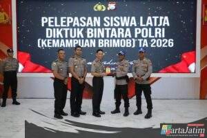 Polres Kediri Kota Lepas 50 Siswa Latja Diktuk Bintara Polri 2026, Kapolres Tekankan Integritas dan Pelayanan Humanis