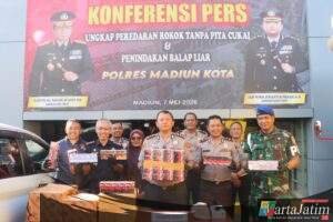 Polres Madiun Kota Gagalkan Pengiriman 3,1 juta Batang Rokok Ilegal Lintas Provinsi