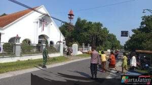 Polres Kediri Perkuat Pengamanan Gereja Saat Ibadah Kenaikan Isa Al Masih