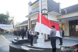 Polres Kediri Kota Gelar Upacara Hari Kebangkitan Nasional ke-118, Teguhkan Semangat Jaga Tunas Bangsa Demi Kedaulatan Negara