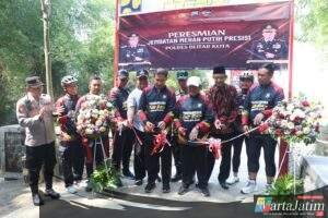 Polres Blitar Kota Resmikan Jembatan Merah Putih Presisi Penghubung Dua Desa