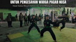 Pengamanan Pengesahan Warga Pagar Nusa, Polsek Tarokan dan Sinergi 3 Pilar Imbau Pentingnya Menjaga Kamtibmas Bersama