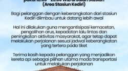 Dukung Pelaksanaan Car Free Night di Jalan Stasiun Kediri, KAI Daop 7 Madiun Imbau Pelanggan KA Sesuaikan Akses Jalan