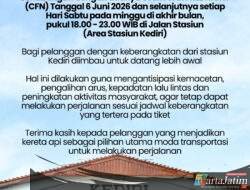 Dukung Pelaksanaan Car Free Night di Jalan Stasiun Kediri, KAI Daop 7 Madiun Imbau Pelanggan KA Sesuaikan Akses Jalan