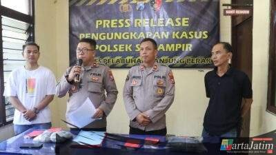 Polres Pelabuhan Tanjungperak Amankan Tersangka Pencuri Komponen Panel TL di Surabaya