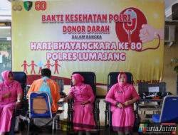Polri Untuk Masyarakat : Polres Lumajang Gelar Bakti Kesehatan Sambut Hari Bhayangkara ke-80