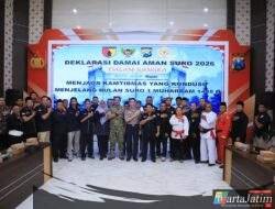 Deklarasi Aman Suro 2026, Wujud Sinergi Polri dan Perguruan Silat Menjaga Kediri Tetap Damai
