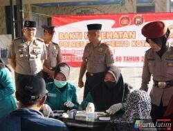 Sambut Hari Bhayangkara Ke-80, Polres Mojokerto Kota Gelar Pemeriksaan Kesehatan Gratis