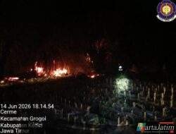 Nekat Bakar Sampah Berujung Petaka, Api Merembet dan Hanguskan Rumpun Bambu Warga di Grogol Kediri