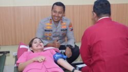Bakti Kesehatan Hari Bhayangkara, Ratusan Peserta Ikuti Donor Darah di Polres Kediri