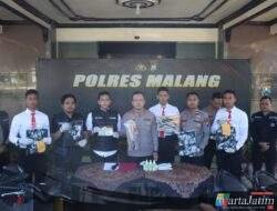 Polres Malang Amankan Dua Pemuda Bawa Sajam Saat Penyekatan Malam 1 Suro