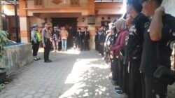 Kapolsek Tarokan Pimpin Apel Pemberangkatan Warga Baru PSHT ke Ngancar, Sampaikan Pesan Kamtibmas Kapolres Kediri Kota