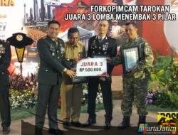Sinergi Membuahkan Hasil, Forkopimcam Tarokan Sabet Juara 3 Lomba Menembak 3 Pilar
