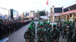 Polri-TNI Bersinergi, Ratusan Personel Siap Kawal Tasyakuran Warga Baru PSHT di Kediri