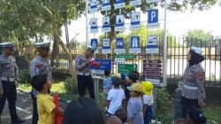 Tanamkan Budaya Tertib Berlalu Lintas Sejak Dini, Satlantas Polres Kediri Kota Gelar POLSANAK Bersama Anak-anak Pre-School Teman Kecil
