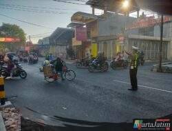 Sapa Pagi Polisi Kediri Hadir di Titik Rawan untuk Kawal Aktivitas masyarakat
