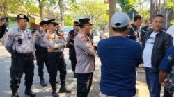 Kabag Ops Polres Kediri Kota Pimpin Pengamanan Aksi Damai, Situasi Berlangsung Aman, Kondusif dan Terkendali