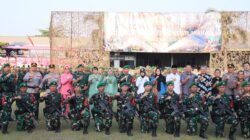 Sinergi TNI-Polri Menguat, Kapolres Kediri Kota Hadiri Penyambutan Satgas Pamtas Yonif 521/DY