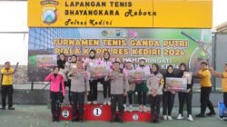 Turnamen Tenis Ganda Putri Piala Kapolres Kediri 2026 Tuntas, Sportivitas Jadi Sorotan