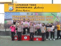 Turnamen Tenis Ganda Putri Piala Kapolres Kediri 2026 Tuntas, Sportivitas Jadi Sorotan