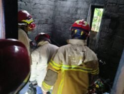 Lupa Matikan Tungku, Sebuah Rumah di Ngasem Kediri Terbakar