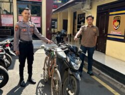 Polres Pasuruan Kota Amankan Tersangka Pencuri Motor di Pohjentrek