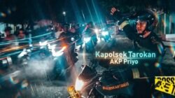 Pimpin Pengawalan Naik R2, Kapolsek Tarokan Pastikan Jalur Kepulangan Pesilat Kondusif