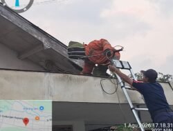 Damkar Kabupaten Kediri Berhasil Evakuasi Sarang Tawon Vespa di Atap Rumah Warga Kepung, Kaleb Untung Imbau Masyarakat Tidak Bertindak Sendiri