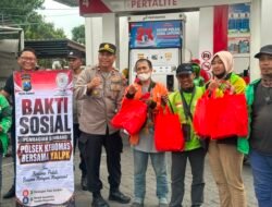 Polsek Kebomas Gandeng YALPK Group Gelar Baksos Ojol Gresik Sumringah Dapat Sembako dan BBM Gratis