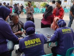 Polresta Malang Kota Gelar Bakkes Ajak Warga Makan Bersama dan Periksa Kesehatan Gratis