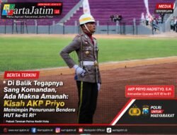 Di Balik Tegapnya Sang Komandan, Ada Makna Amanah: Kisah AKP Priyo Memimpin Penurunan Bendera HUT ke-81 RI