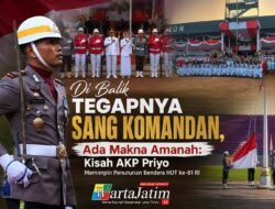 Di Balik Tegapnya Sang Komandan, Ada Makna Amanah: Kisah AKP Priyo Memimpin Penurunan Bendera HUT ke-81 RI