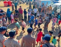 Pulihkan Semangat Pengungsi, Brimob Gelar Trauma Healing dan Pelayanan Kesehatan